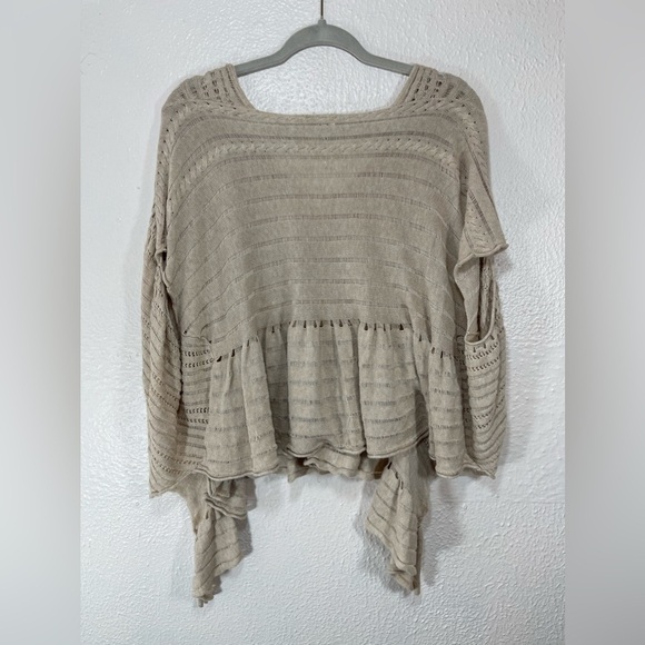 Anthropologie Yellow Bird Carolina Poncho Top Linen Blend Boho Small Flowy - Picture 10 of 12